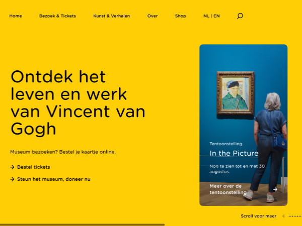 Dept en Q42 pakken website Van Gogh Museum aan
